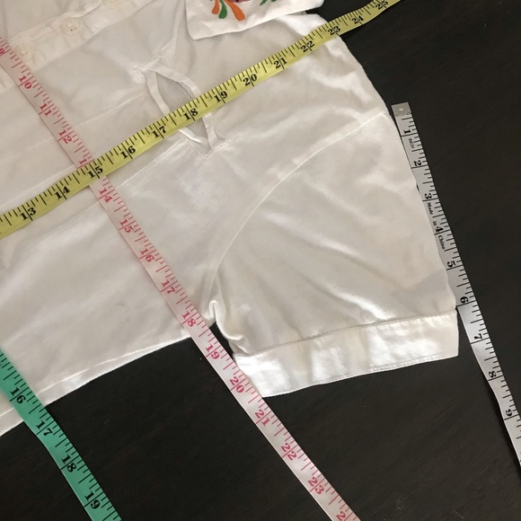 Cotton Polo Top w/Green /Brown Palm Trees Pussers British Virgin Islands Medium - Picture 7 of 9